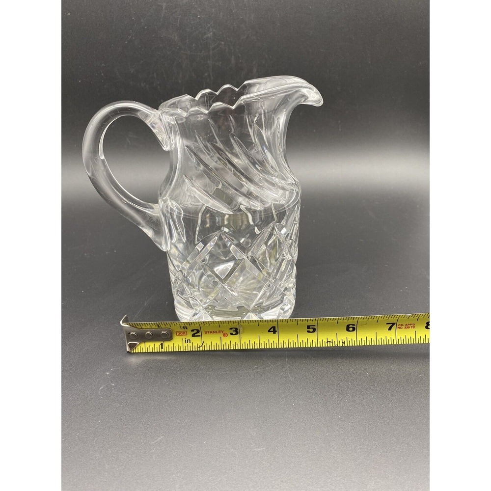 Rogaska Crystal Pitcher Diamond Pattern 6" Signed - Picture 10 of 10